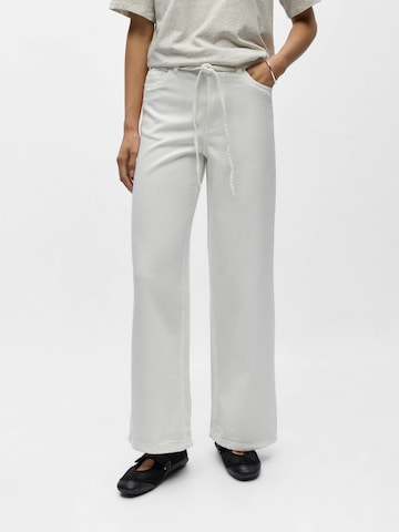 OBJECT Wide leg Jeans 'OBJROSIE' in White: front