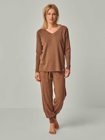 YOU LOOK PERFECT Hausanzug 'LOUNGEWEAR SET - Pullover Dorina & Pants Bella' in Braun: Vorderseite