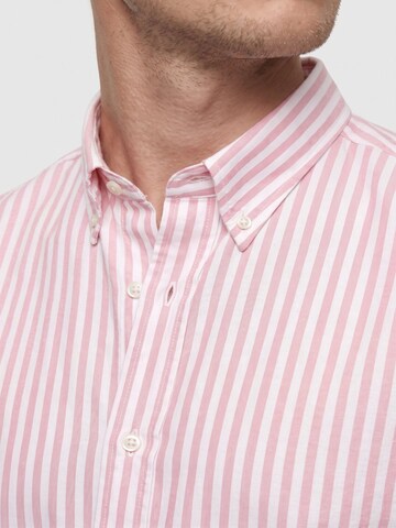 D’S Damat Regular fit Overhemd in Roze: voorkant
