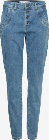 PULZ Jeans Slimfit Jeans in Blauw: voorkant