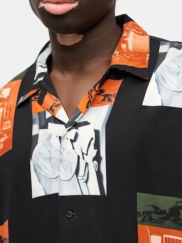 Carhartt WIP Comfort fit Overhemd 'Sean Hamilton' in Zwart