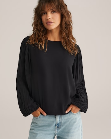 Chemisier WE Fashion en noir : devant