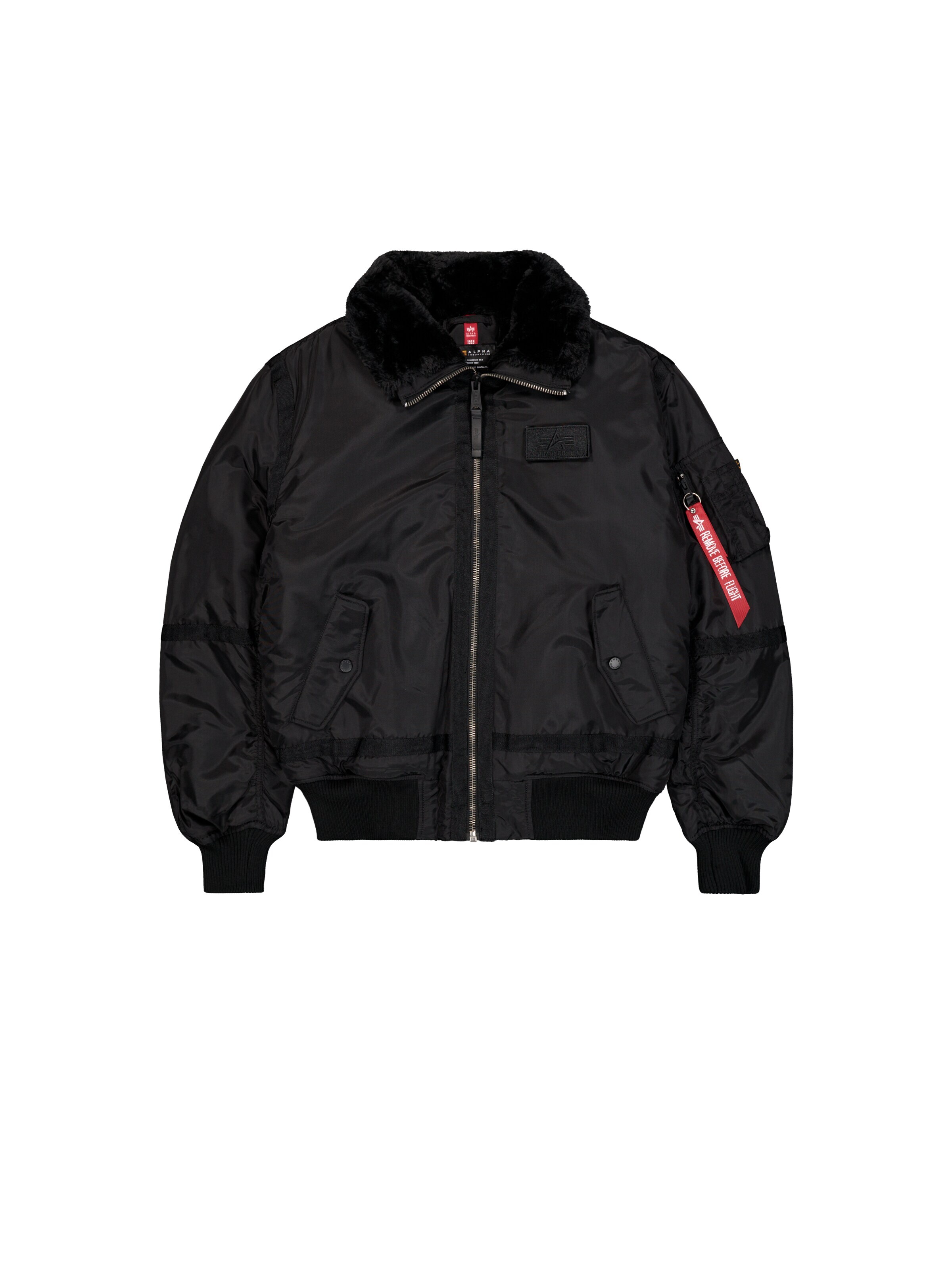 ALPHA INDUSTRIES Winterjacke 'B15-3 TT'‌ in Schwarz: Vorderseite
