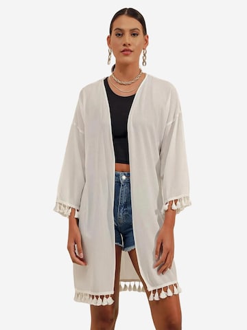 Hiccup Kimono in Wit: voorkant