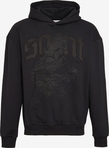 Multiply Apparel Sweatshirt 'SAINT' in Black: front