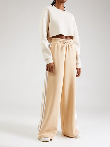 ADIDAS SPORTSWEAR Wide Leg Sporthose 'Essentials' in Beige: predná strana