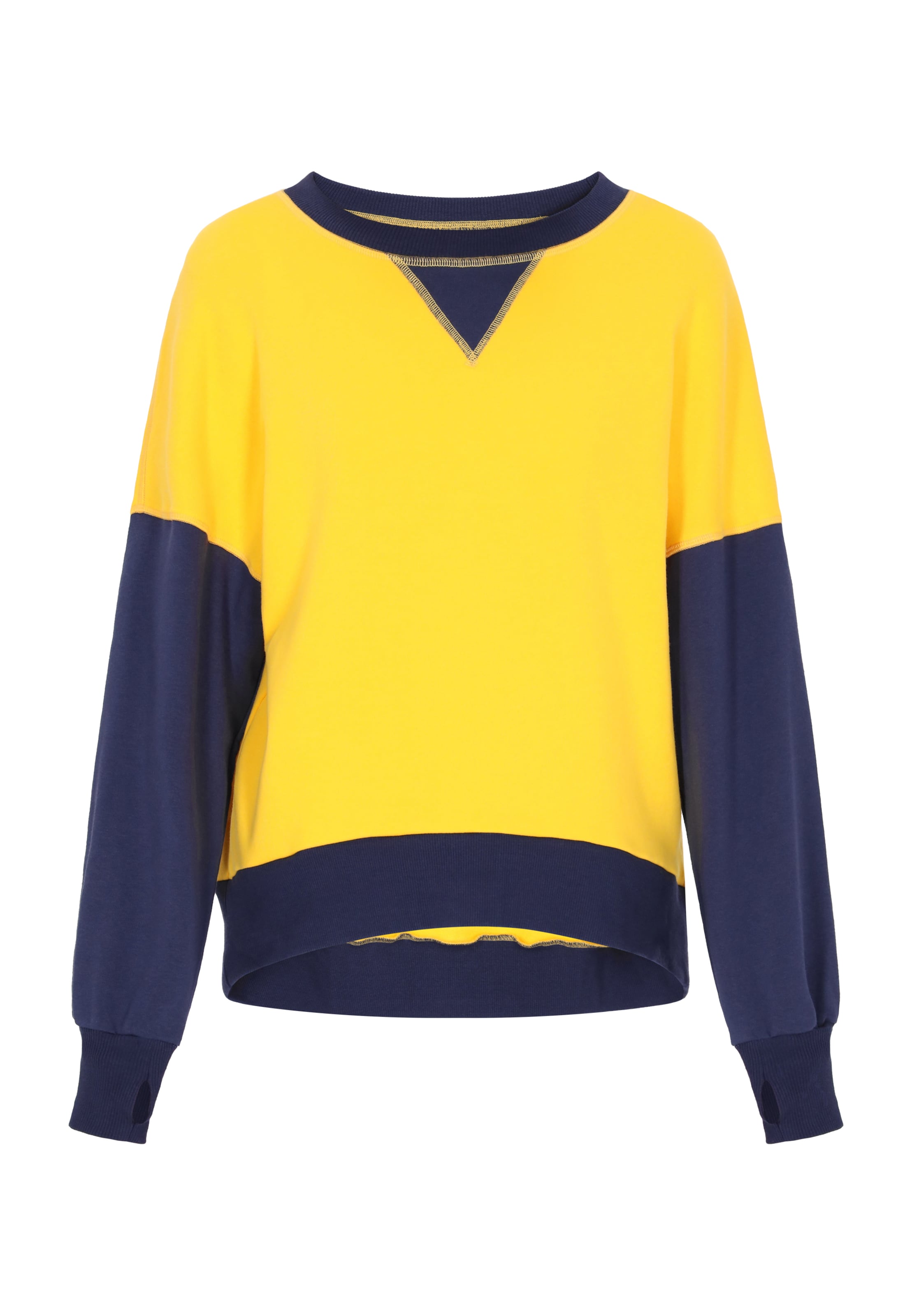 Sweat-shirt swirly en jaune : devant
