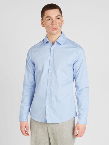 Coupe slim Chemise 'Essential' SCOTCH & SODA en bleu : devant