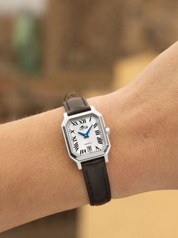 Lotus Analog Watch in Black: front