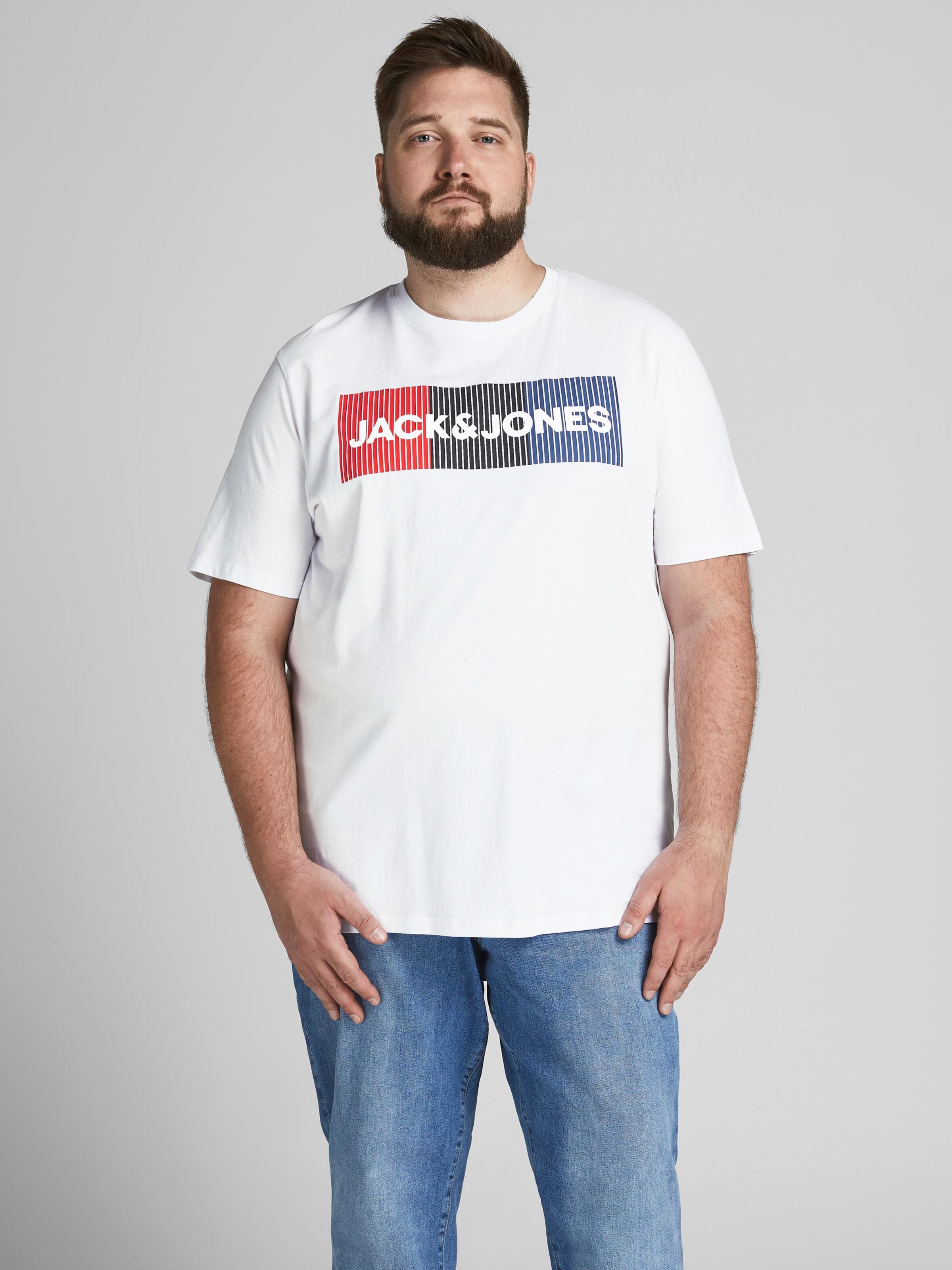 Männer Shirts JACK & JONES T-Shirt in Offwhite - CU90700 Männer Shirts JACK & JONES T-Shirt in Offwhite - CU90700