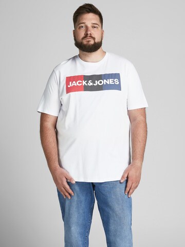 Jack & Jones Plus T-shirt i vit: framsida