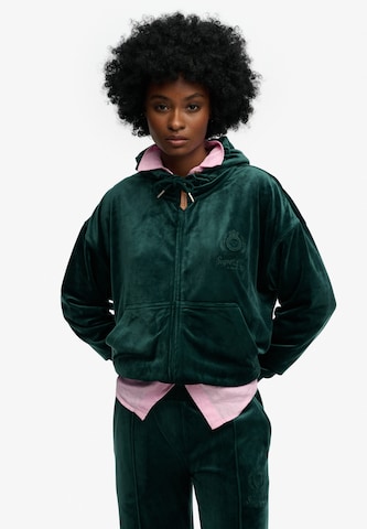 Veste de survêtement 'Country Club' Superdry & Co en vert : devant