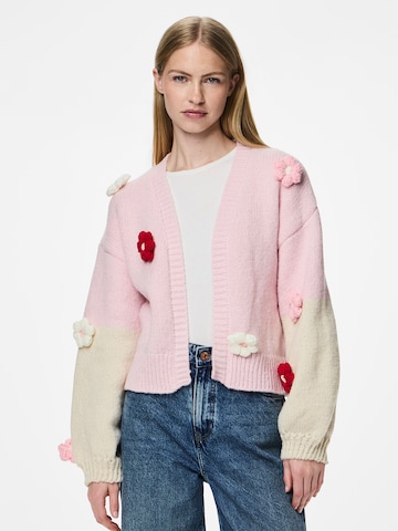 PIECES Knit Cardigan 'PCJENNER' in Pink: front