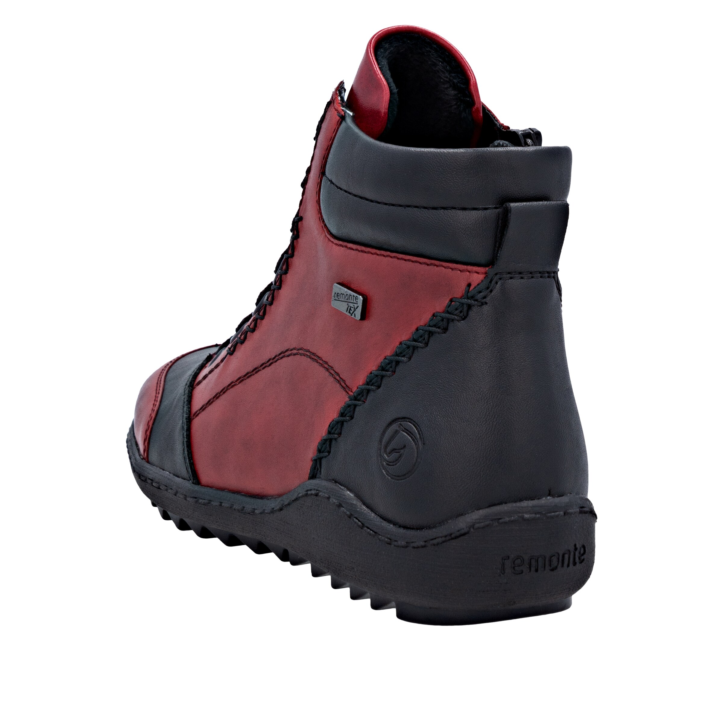 REMONTE - Botim com fivela em vermelho