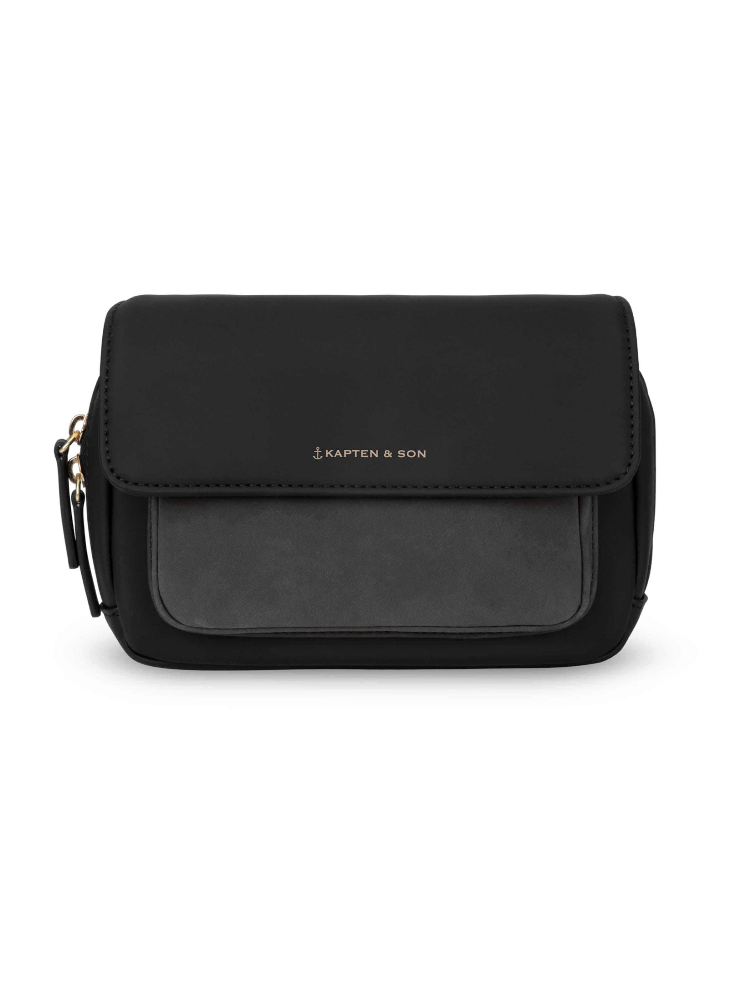 Kapten & Son Τσαντάκι μέσης 'Visby All Black' σε μαύρο: μπροστά