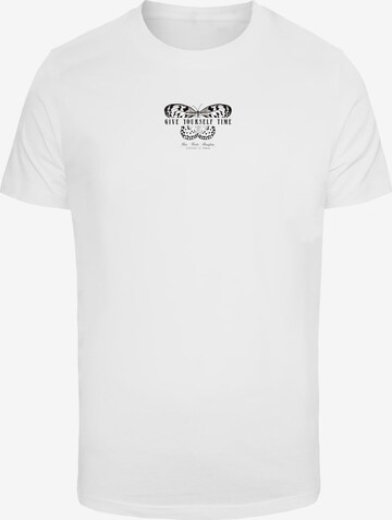 T-Shirt 'Give Yourself Time' Mister Tee en blanc : devant