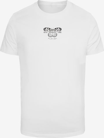 Mister Tee Shirt 'Give Yourself Time' in White: front