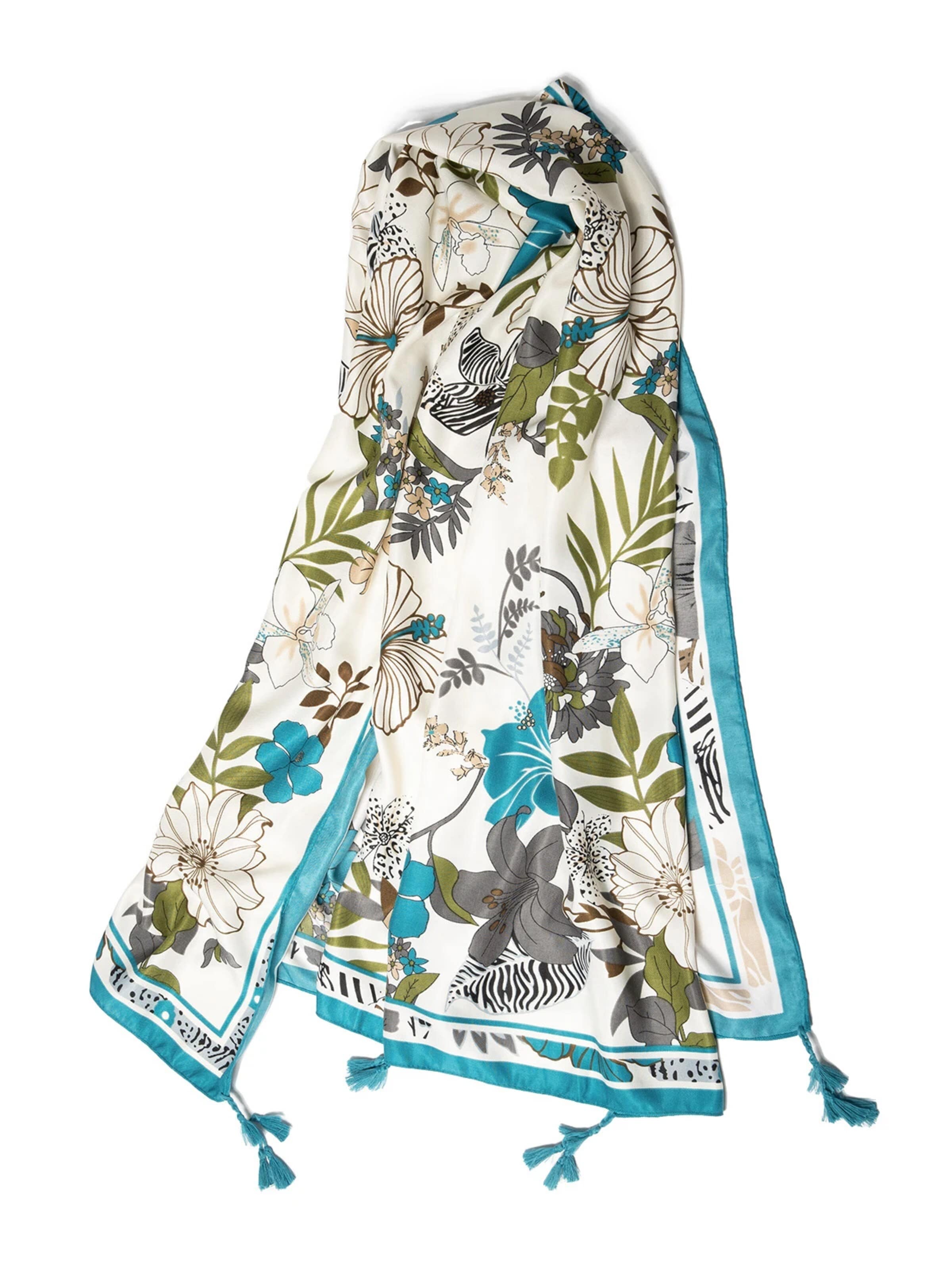 MayTree - Toalla de playa en azul: frente