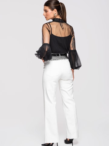 Ombre Blouse in Zwart