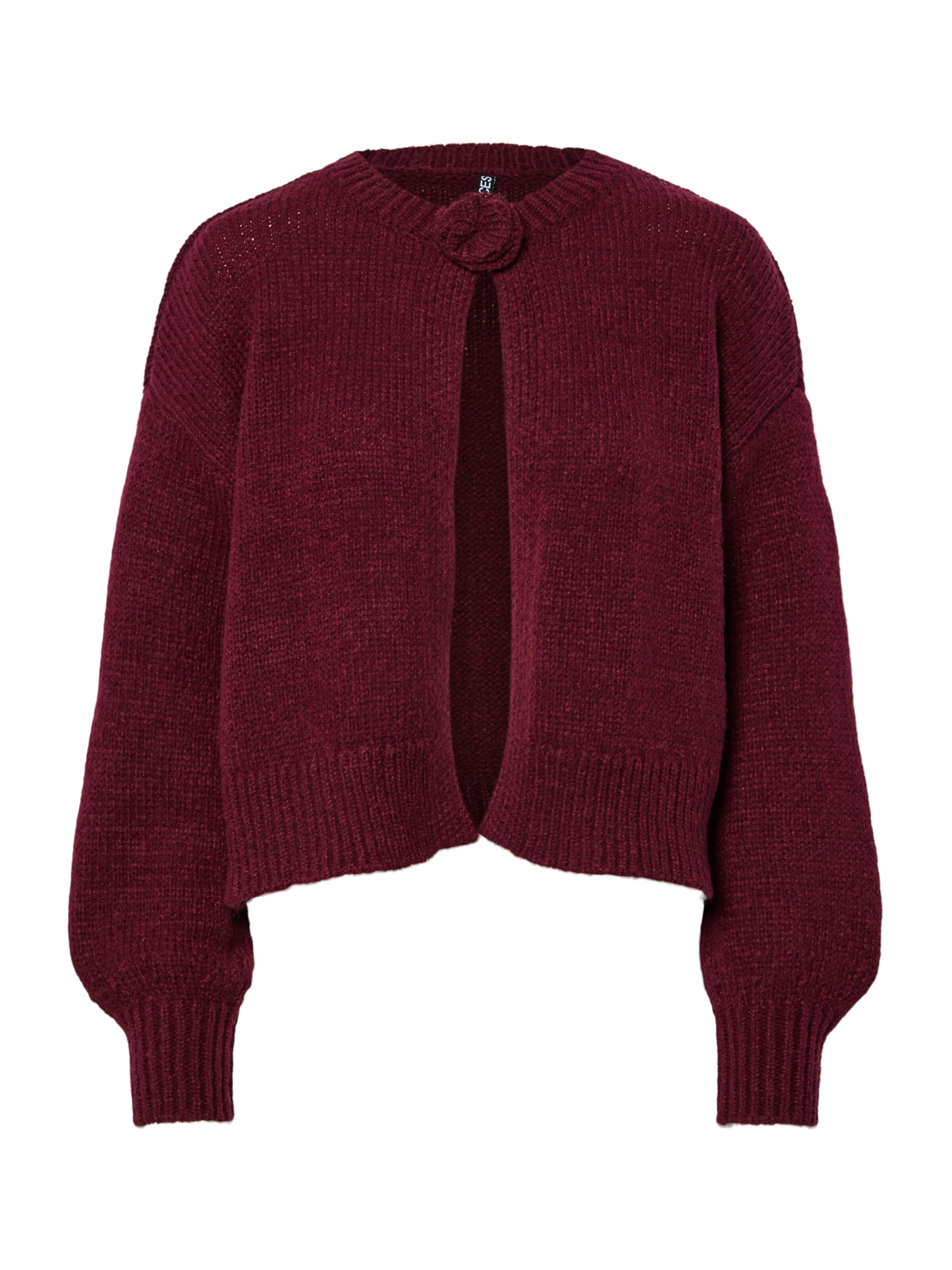 PIECES Pletena jopa 'PCJelena' | rdeča barva: sprednja stran