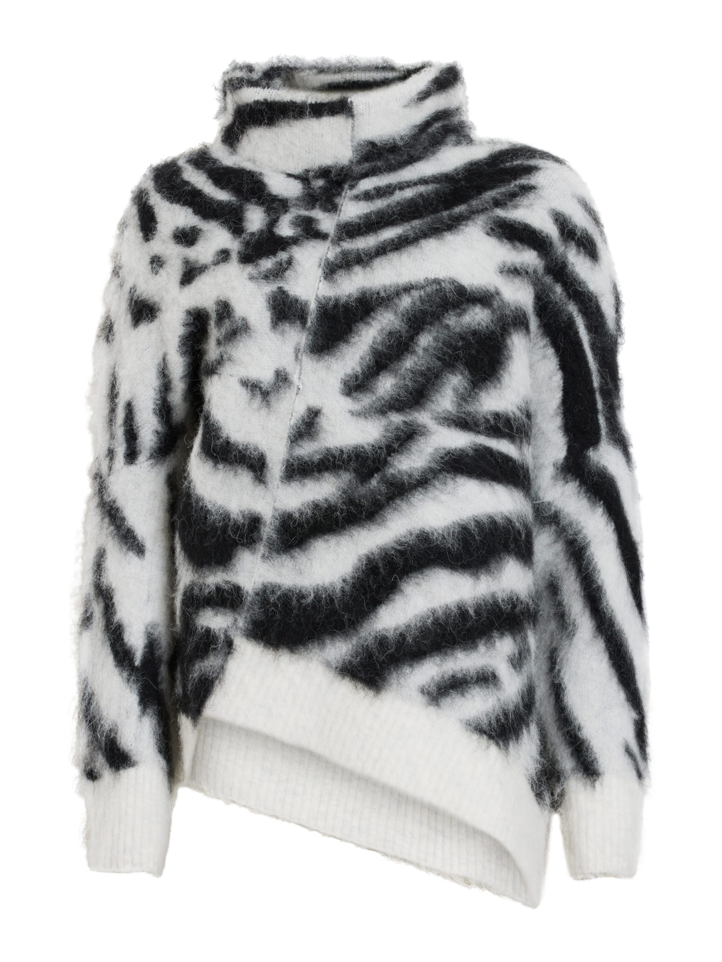 Topshop zebra mix turtleneck sweater top