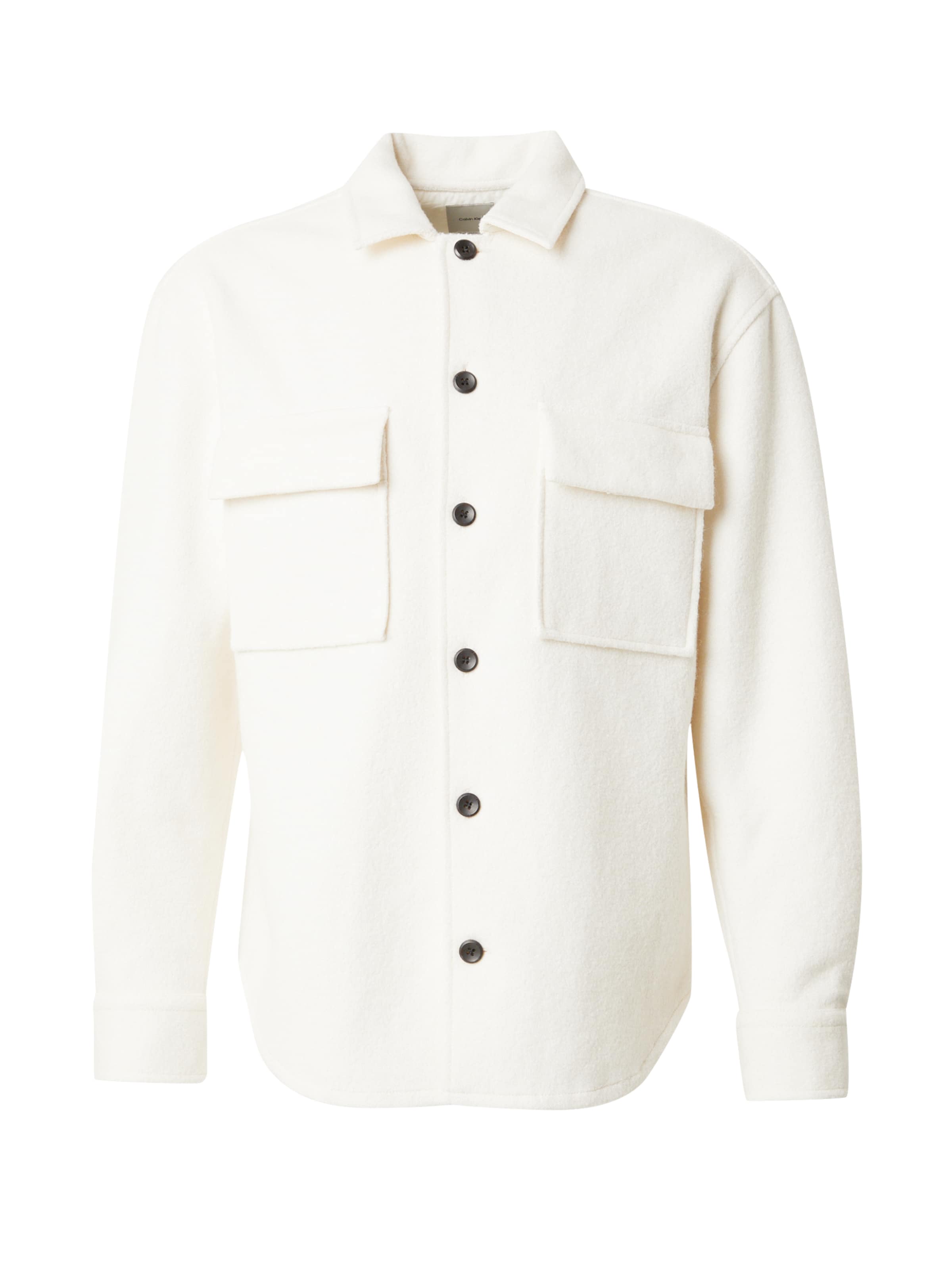 Calvin Klein Kevad-sügisjope, värv valge: eest vaates