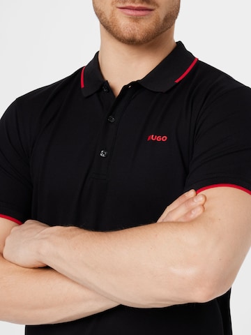 HUGO Red Poloshirt 'Dinoso' in Schwarz