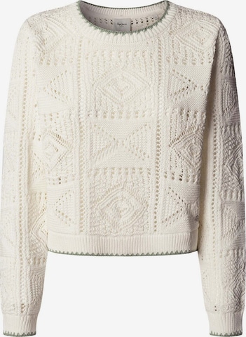 Pullover 'Kas' di Pepe Jeans in bianco: frontale