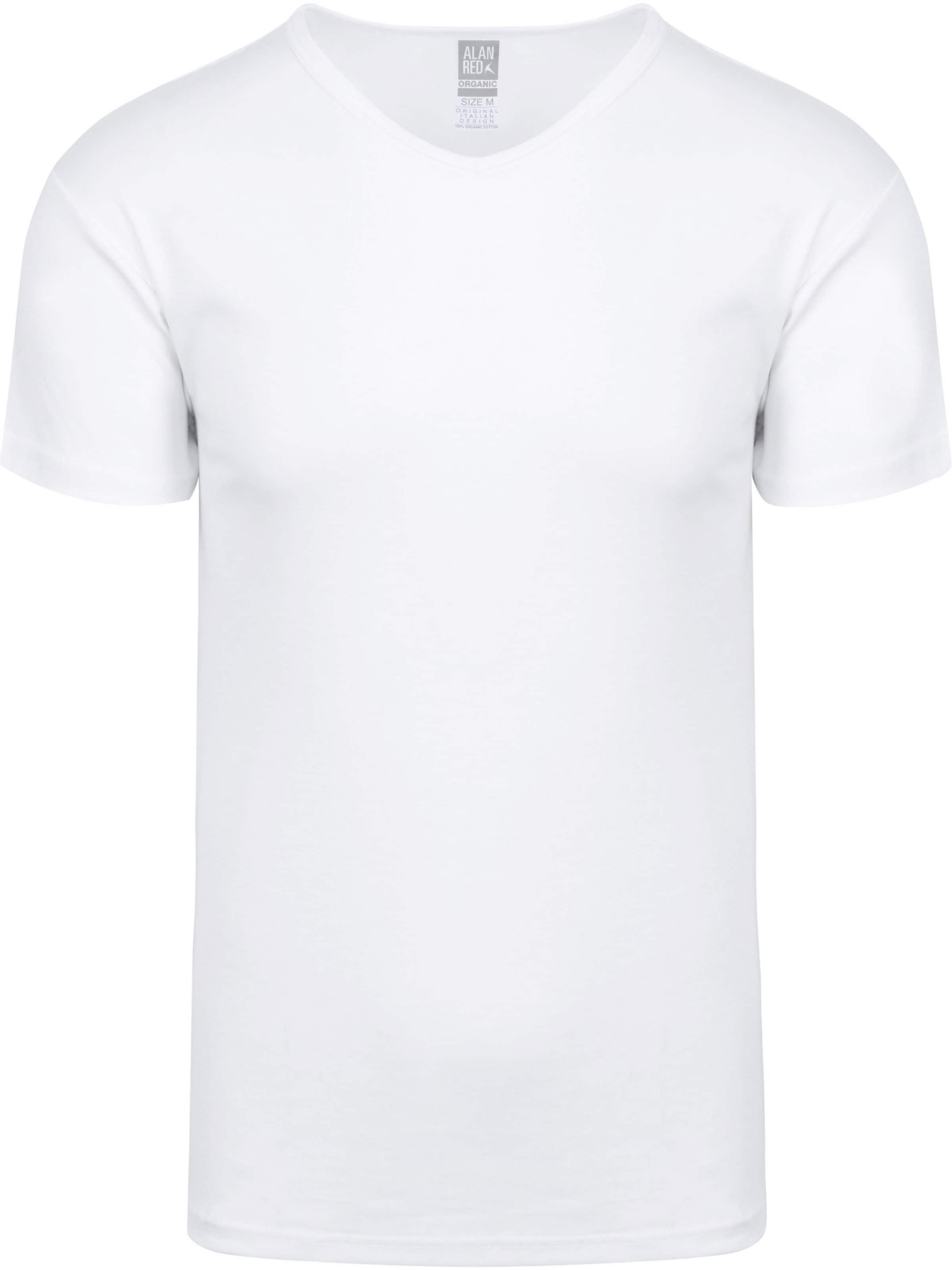 T-Shirt 'Organic' alan red en blanc