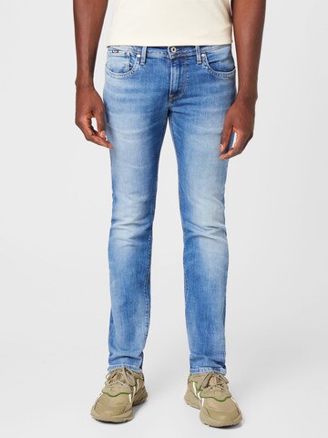 Slimfit Jeans 'Hatch' de la Pepe Jeans pe albastru: față