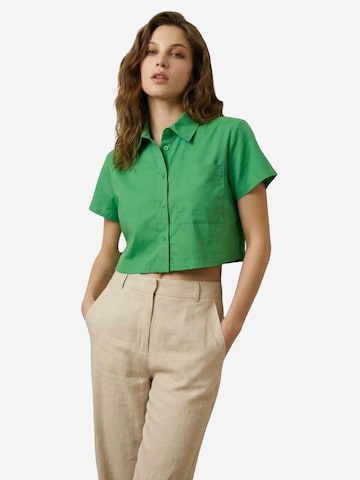 My fashion Blouse 'Hemden' in Groen: voorkant