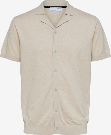 SELECTED HOMME Regular fit Button Up Shirt 'Berg' in Grey: front