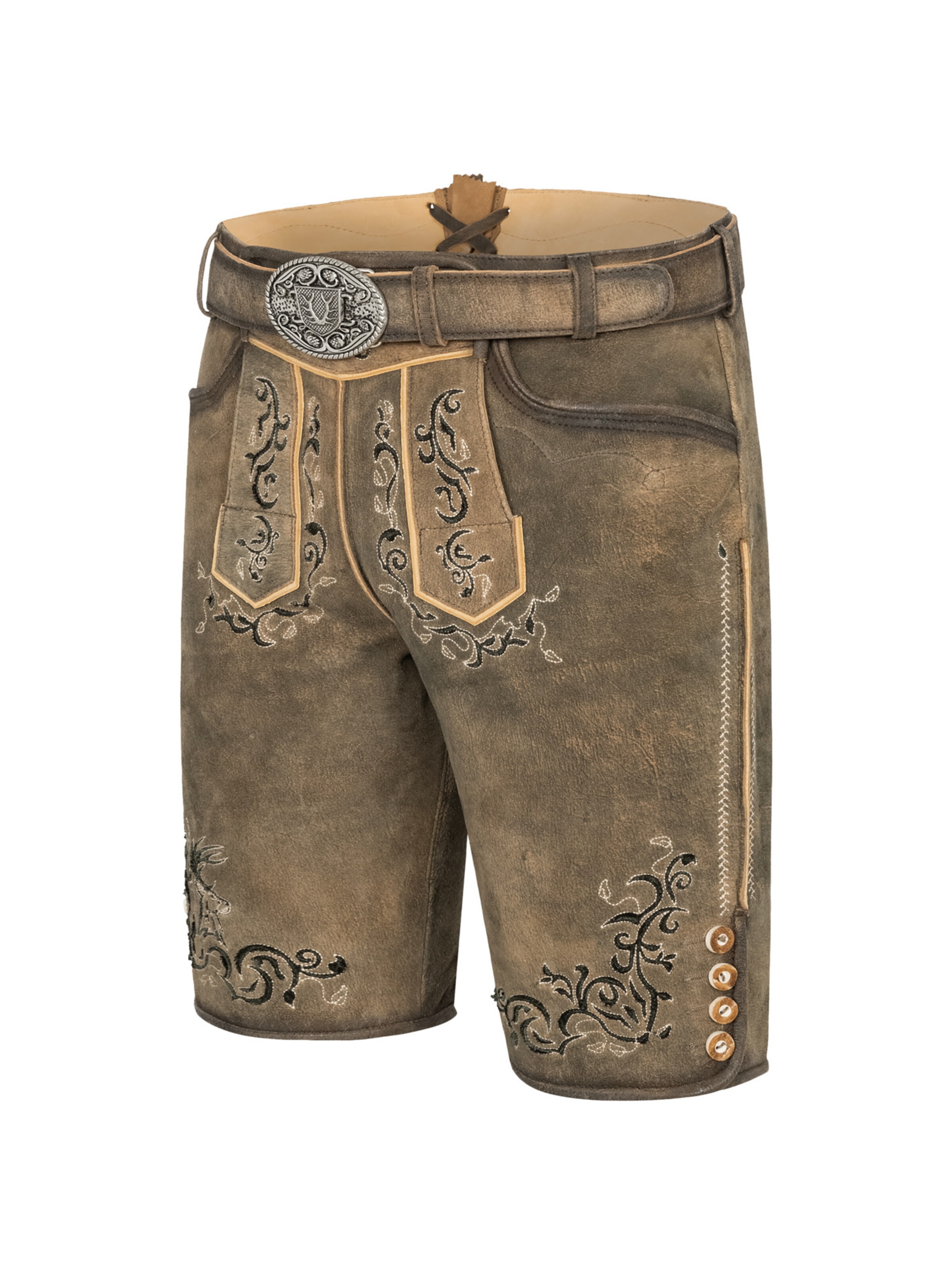 Krüger Buam Regular Trachtenhose 'Ismael' in Braun