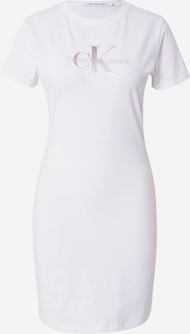 Calvin Klein Jeans Dress in White: front