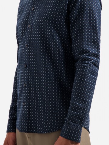 No Excess Comfort fit Overhemd in Blauw