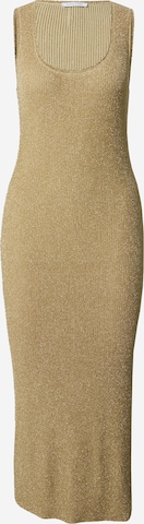 PATRIZIA PEPE Gebreide jurk in Goud: voorkant