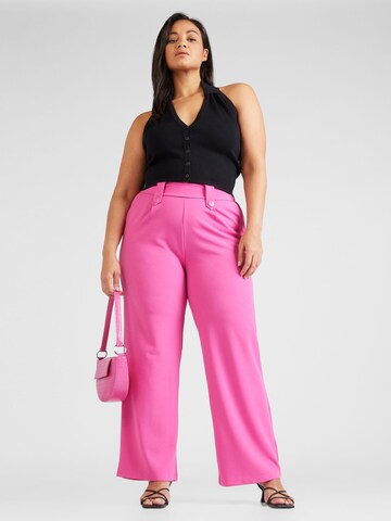 ONLY Carmakoma Wide Leg Hose 'SANIA' in Pink