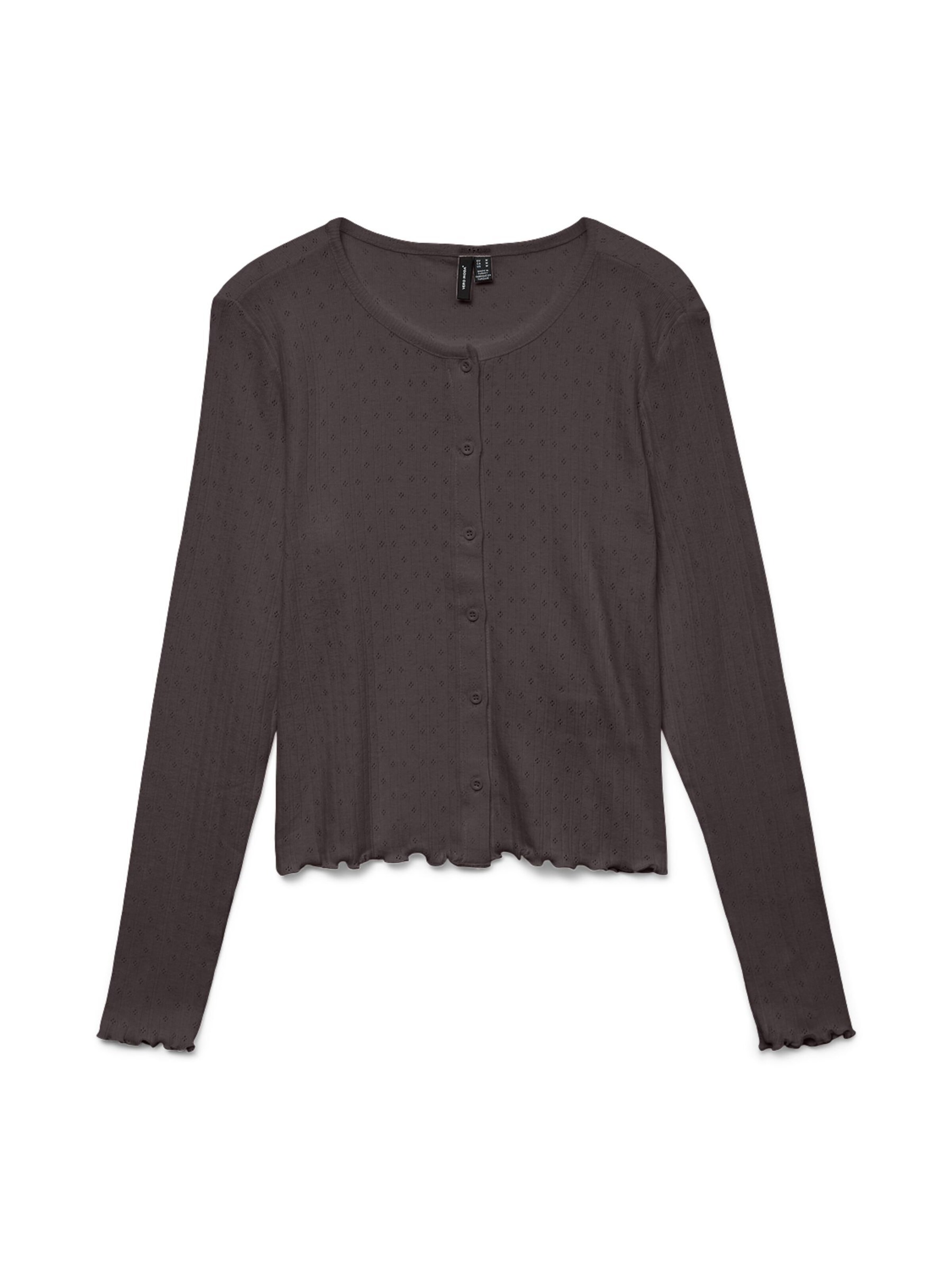VERO MODA Gebreid vest in Bruin: voorkant