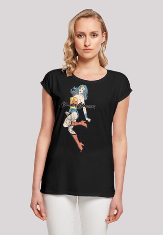 F4NT4STIC Shirt 'DC Comics Wonder Womand' in Black: front