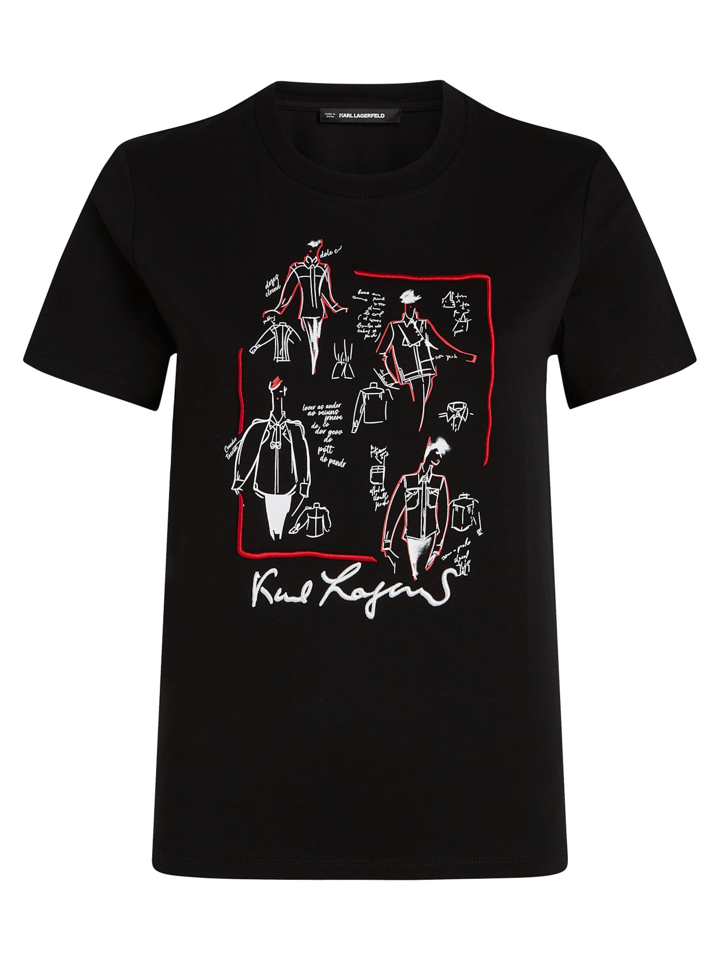 Karl Lagerfeld Tričko – černá: přední strana