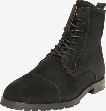 Henry Stevens Lace-Up Boots 'Wallace CDB' in Black: front