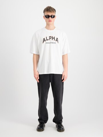 ALPHA INDUSTRIES Tričko – bílá