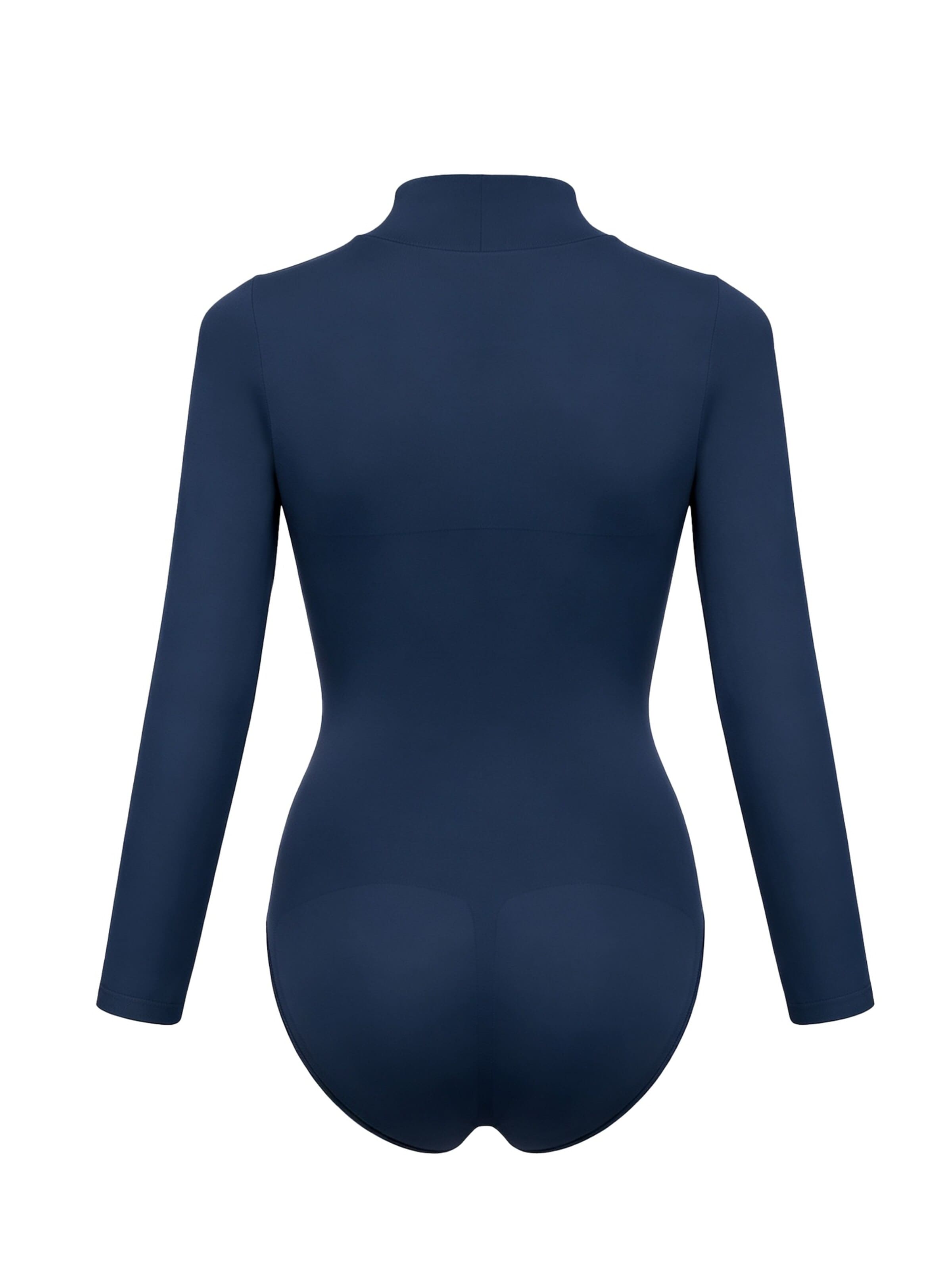Body modellante 'Clean Longsleeve Turtleneck Sculpting Bodysuit with Slip' di cfab in blu