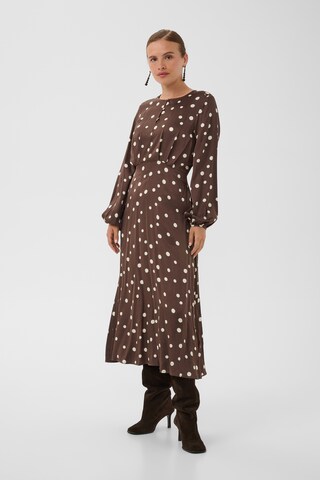 CULTURE Kleid 'Dotty ' in Braun