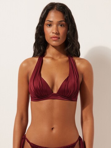 CALZEDONIA Triangle Bikini Top in Red: front