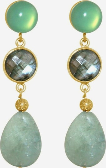 Gemshine Ohrringe in gold / grün, Produktansicht
