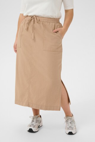 Jupe 'Nana' KAFFE CURVE en beige : devant