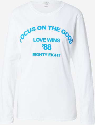 T-shirt 'FOCUS ON THE GOOD' River Island en blanc : devant