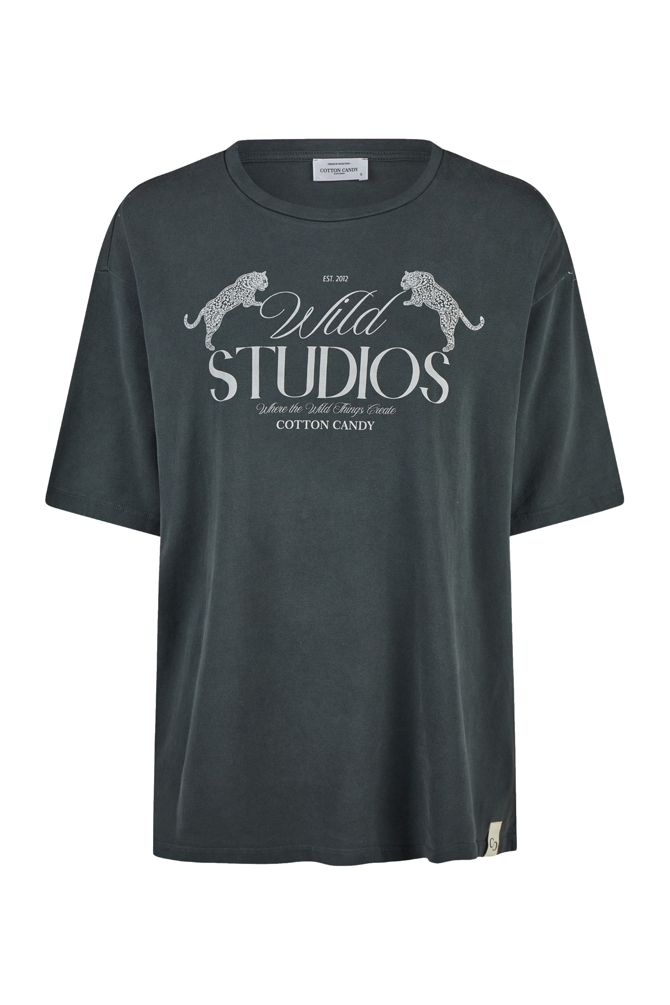 Cotton Candy T-Shirt in Schwarz: Vorderseite