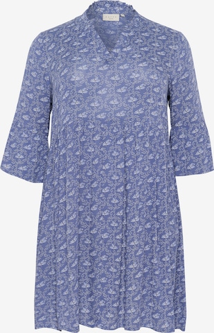 KAFFE CURVE Jurk 'Laurena' in Blauw: voorkant